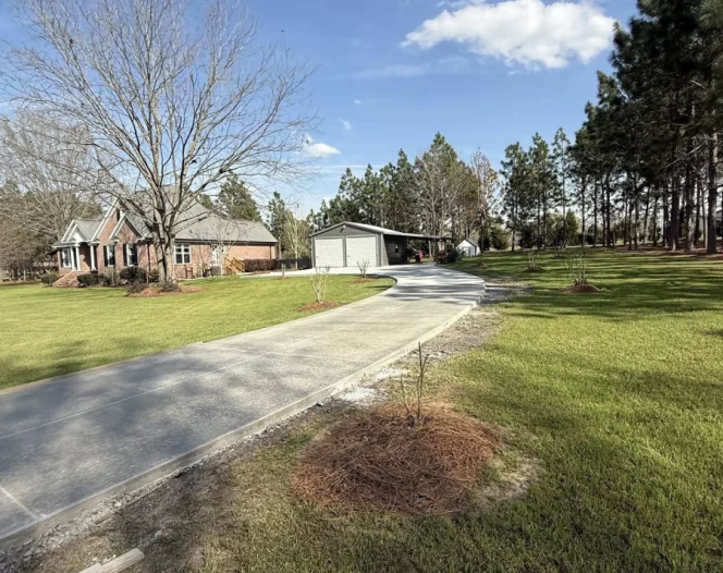 concrete residential driveway